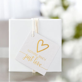 Nichts Extravagant nur Liebe Minimalistisch Hochze Geschenkanhänger