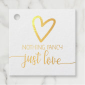 Nichts Extravagant nur Liebe Minimalistisch Hochze Geschenkanhänger (Vorderseite)