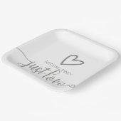 Nichts Extravagant nur Liebe Minimalistisch Hochze Pappteller (Gewinkelt)