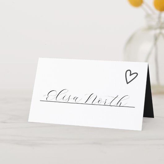 Nichts Extravagant nur Liebe Minimalistisch Hochze Platzkarte