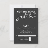 Nichts Extravagant nur Liebe Minimalistisch Hochze RSVP Karte (Vorderseite)