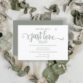Nichts Extravagant nur Liebe Minimalistisch Hochze RSVP Karte