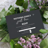 Nichts Extravagant nur Liebe Minimalistisch Hochze RSVP Karte