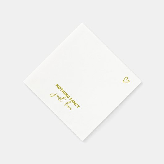 Nichts Extravagant nur Liebe Minimalistisch Hochze Serviette (Ecke)