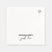 Nichts Extravagant nur Liebe Minimalistisch Hochze Serviette (Vorderseite)