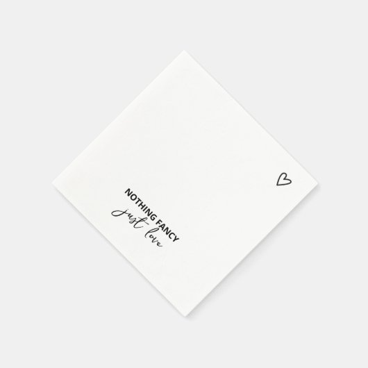 Nichts Extravagant nur Liebe Minimalistisch Hochze Serviette (Ecke)