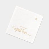 Nichts Extravagant nur Liebe Minimalistisch Hochze Servietten Mit Folie (Links)