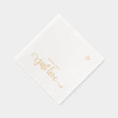 Nichts Extravagant nur Liebe Minimalistisch Hochze Servietten Mit Folie (Rechts)