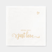 Nichts Extravagant nur Liebe Minimalistisch Hochze Servietten Mit Folie (Vorderseite)