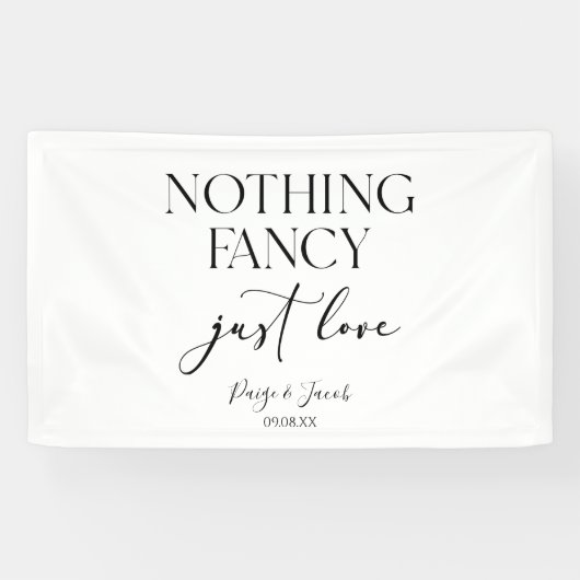 Nichts Extravagant nur Liebe Minimalistisch Lässig Banner (Horizontal)