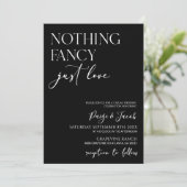 Nichts Extravagant nur Liebe Minimalistisch Lässig Einladung (Stehend Vorderseite)