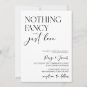 Nichts Extravagant nur Liebe Minimalistisch Lässig Einladung (Vorderseite)