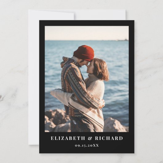 Nichts Extravagant nur Liebe Minimalistisch Lässig Einladung (Rückseite)