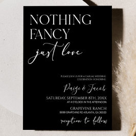 Nichts Extravagant nur Liebe Minimalistisch Lässig Einladung