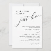 Nichts Extravagant nur Liebe Minimalistisch Lässig Einladung (Vorderseite)