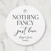 Nichts Extravagant nur Liebe Minimalistisch Lässig Geschenkanhänger (Vorderseite)