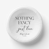 Nichts Extravagant nur Liebe Minimalistisch Lässig Pappteller (Vorderseite)