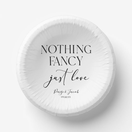 Nichts Extravagant nur Liebe Minimalistisch Lässig Pappteller (Vorderseite)