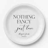 Nichts Extravagant nur Liebe Minimalistisch Lässig Pappteller (Vorderseite)