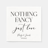 Nichts Extravagant nur Liebe Minimalistisch Lässig Serviette (Vorderseite)