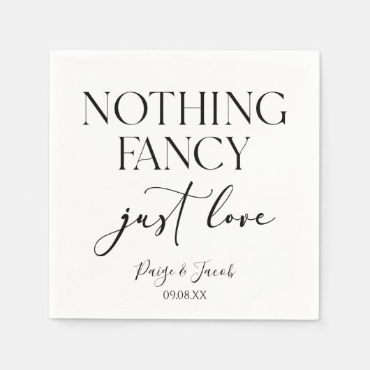 Nichts Extravagant nur Liebe Minimalistisch Lässig Serviette (Vorderseite)