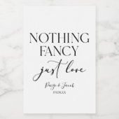 Nichts Extravagant nur Liebe Minimalistisch Lässig Weinetikett (Einzelnes Label)