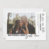 Nichts Extravagant nur Liebe Minimalistisch Save The Date (Vorderseite)