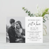 Nichts Extravagant nur Liebe Minimalistische Elope Einladung (Stehend Vorderseite)