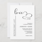 Nichts Extravagant nur Liebe Minimalistisches Herz Einladung (Vorderseite)