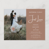 Nichts Extravagant nur Liebe Mocha Mousse Einladun Postkarte (Vorderseite)