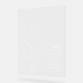 Nichts Extravagant nur Liebe Moderne Hochzeitswill Acrylschild (Winkel)