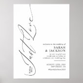 Nichts Extravagant nur Liebe Moderne Hochzeitswill Poster (Vorne)