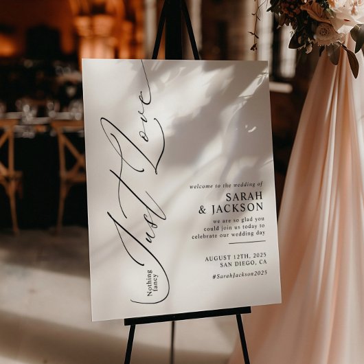 Nichts Extravagant nur Liebe Moderne Hochzeitswill Poster