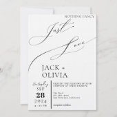 Nichts Extravagant Nur Liebe moderne Kalligraphie  Einladung (Vorderseite)