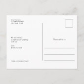 Nichts extravagant nur Liebe, Moderne Save the Dat Ankündigungspostkarte (Rückseite)