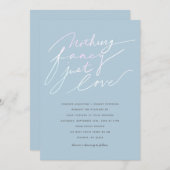 Nichts Extravagant nur Liebe Moderne SkriptWedding Einladung (Vorne/Hinten)