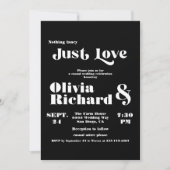 Nichts Extravagant nur Liebe Moderne Typografie Ho Einladung (Vorderseite)