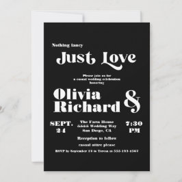 Nichts Extravagant nur Liebe Moderne Typografie Ho Einladung