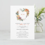 Nichts Extravagant nur Liebe Monogram Lässig Hochz Einladung (Stehend Vorderseite)