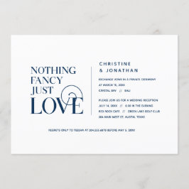 Nichts Extravagant, nur Liebe, Navu Blue, Elopemen Einladung