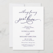 Nichts Extravagant nur Liebe Navy Blue Lässig Hoch Einladung (Vorderseite)