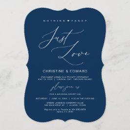 Nichts Extravagant nur Liebe, Navy Blue, Wed Elopa Einladung