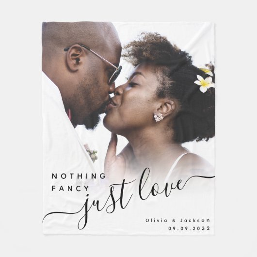 Nichts Extravagant nur Liebe neu Fleecedecke (Vorderseite)