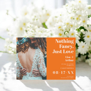 Nichts extravagant nur Liebe Orange Foto Save the  Date