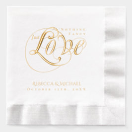 Nichts Extravagant nur Liebe Personalisiert Hochze Servietten Mit Folie
