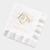 Nichts Extravagant nur Liebe Personalisiert Hochze Servietten Mit Folie (Links)