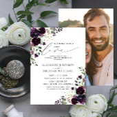 Nichts Extravagant nur Liebe Plum Lila Lässiges Fo Einladung