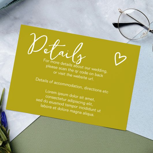 Nichts Extravagant nur Liebe QR Code Groovy Green Begleitkarte