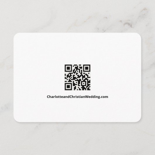 Nichts Extravagant nur Liebe QR Code Groovy Green Begleitkarte (Rückseite)