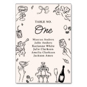 Nichts Extravagant, nur Liebe Quirky & Whimsical Tischnummer (Vorderseite)